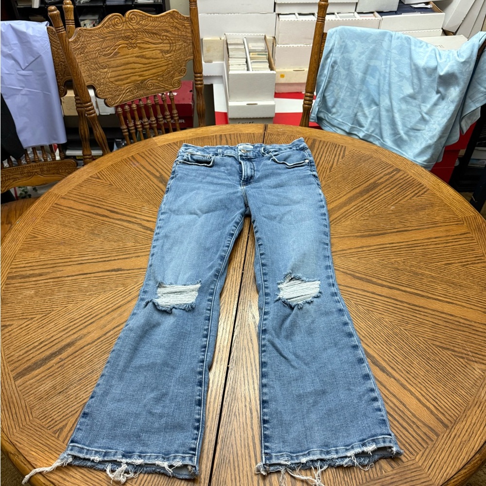 Good American Women's Blue Distressed Jeans